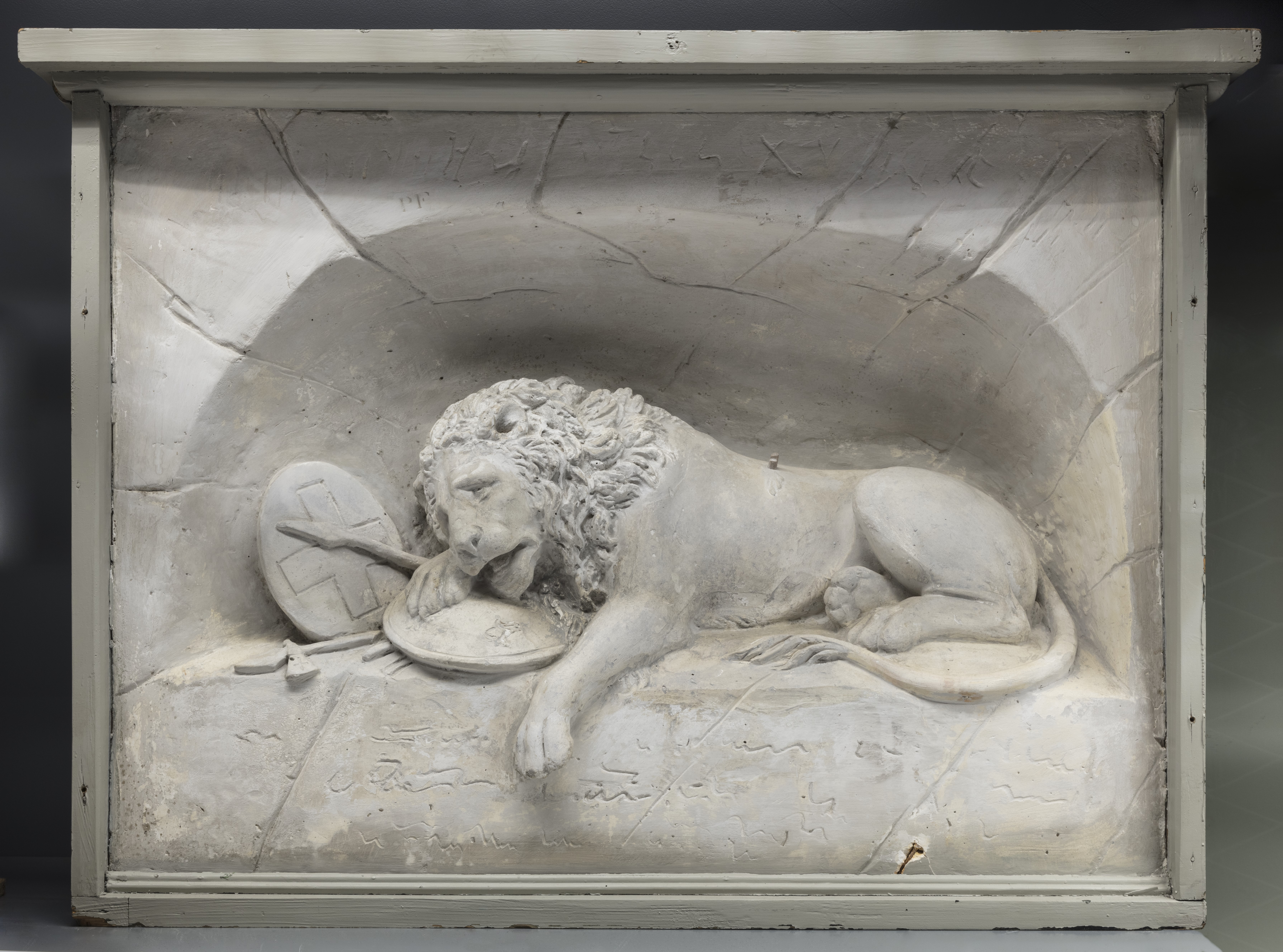 Bertel Thorvaldsen (1770-1827): Kleines Modell Löwendenkmal, 1819, Historisches Museum Luzern, © Foto: Andri Stadler, Luzern